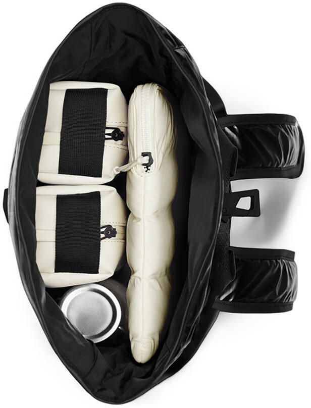 Rains Zwarte Technische Rugzak Rolltop Compressiesysteem Black Unisex - Foto 2
