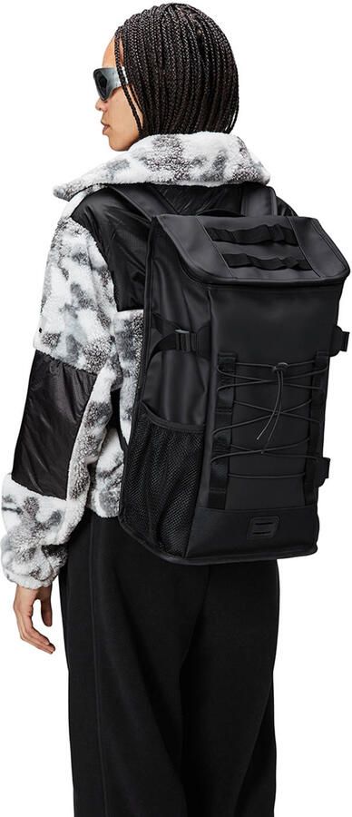 Rains Rugzak met bedrukt logo en verstelbare band Black Heren - Foto 2