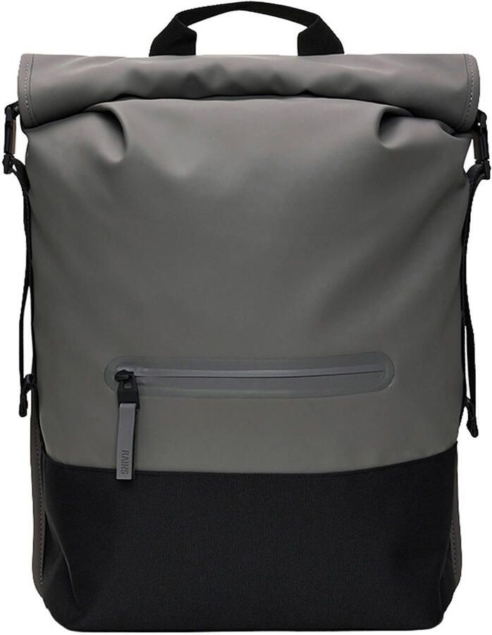Rains rugzak Trail Rolltop W3 grijs zwart