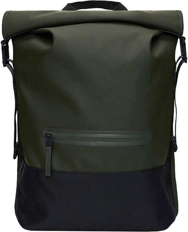 Rains Sportieve Trail Rolltop Rugzak Green Unisex