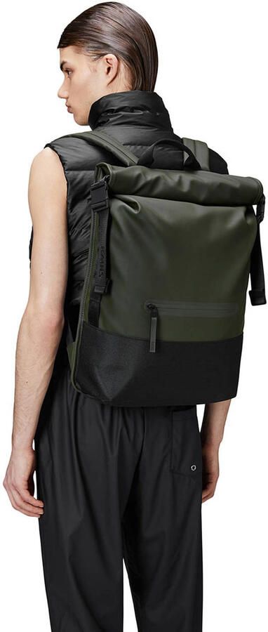 Rains Sportieve Trail Rolltop Rugzak Green Unisex - Foto 3