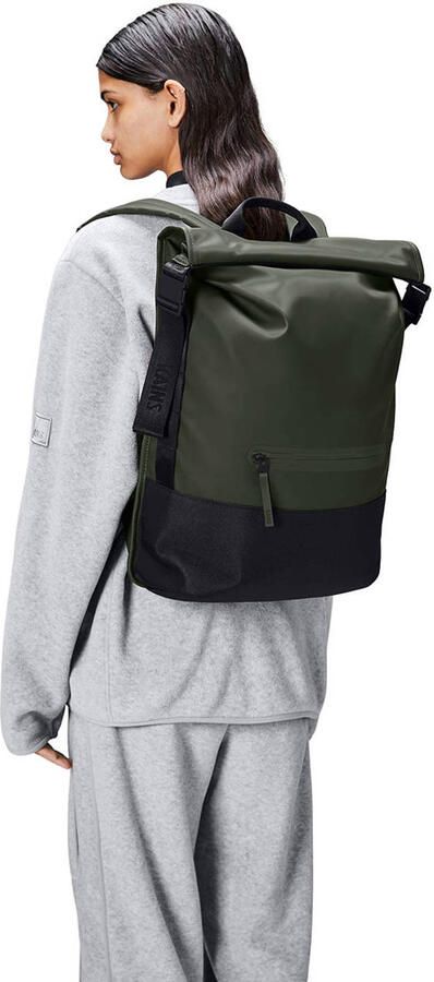 Rains Sportieve Trail Rolltop Rugzak Green Unisex - Foto 2