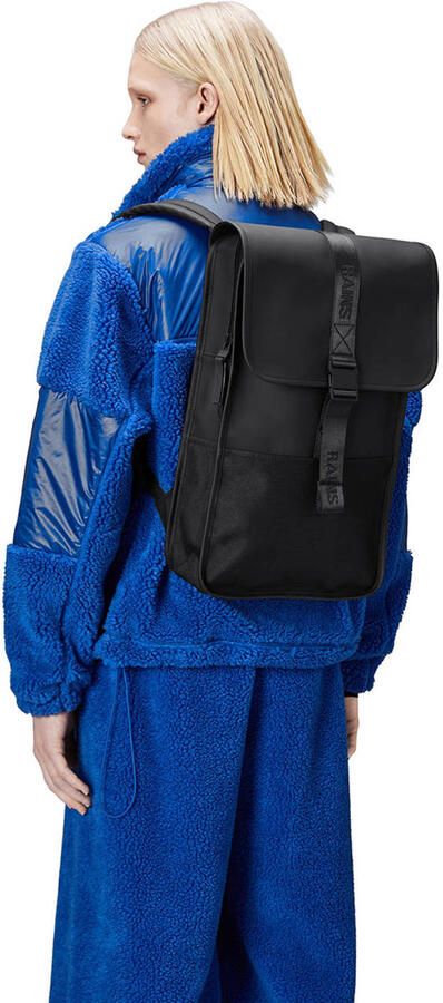 Rains Stijlvolle Zwarte Trail Rugzak Zwart Unisex