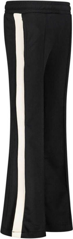 Raizzed broek met zijstreep zwart wit