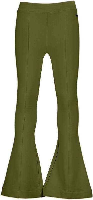 Raizzed high waist flared broek Melis groen Meisjes Katoen Effen 164