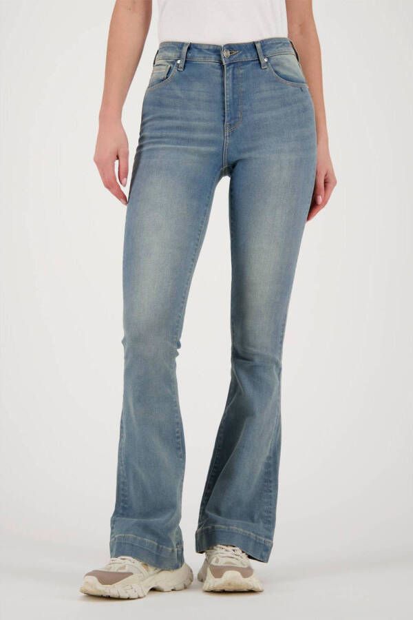 Raizzed high waist flared jeans Sunrise Hem light blue denim