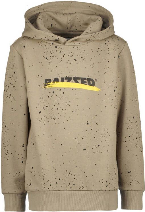 Raizzed hoodie Devrim met tekst beige