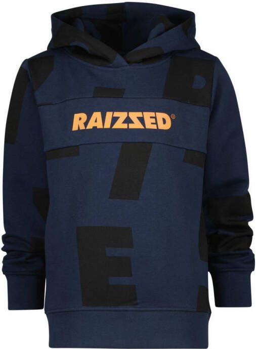 Raizzed hoodie met logo donkerblauw