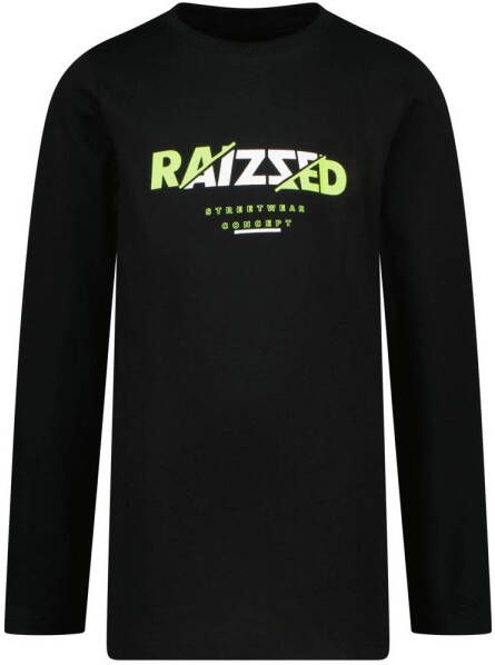 Raizzed longsleeve Brimfield met logo zwart Jongens Katoen Ronde hals Logo 128