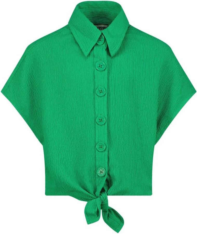 Raizzed blouse Telsa felgroen Meisjes Polyester Klassieke kraag Effen 128 - Foto 2