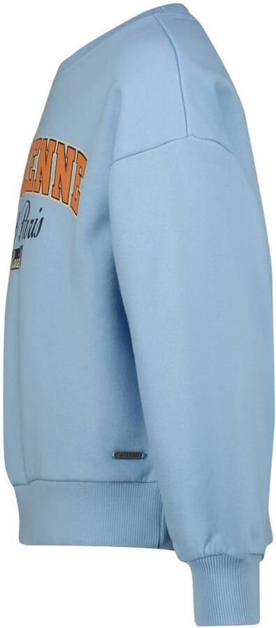 Raizzed boxy sweater met tekst lichtblauw Tekst - Foto 2