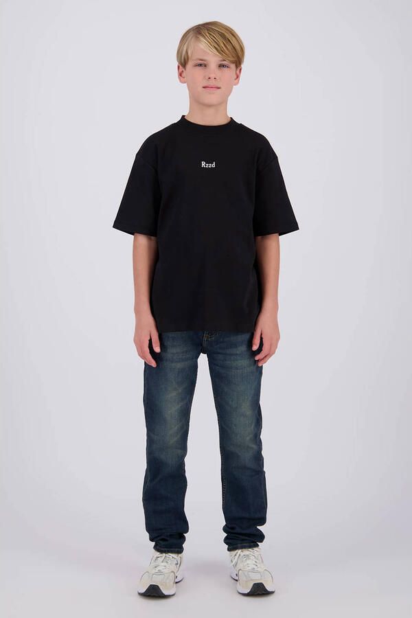 Raizzed boxy T-shirt met backprint zwart