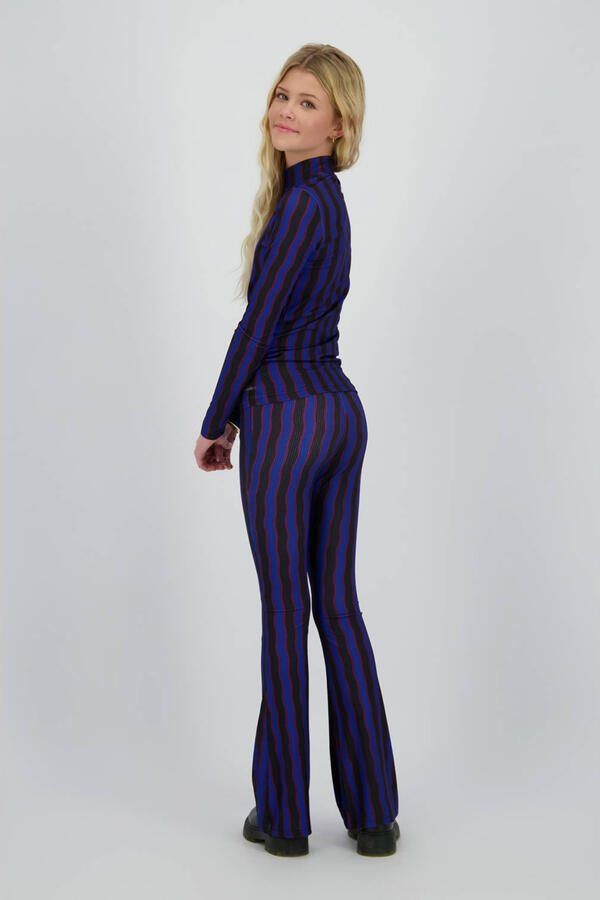 Raizzed flared broek zwart blauw - Foto 2