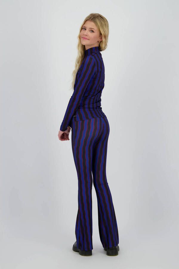 Raizzed flared broek zwart blauw - Foto 2