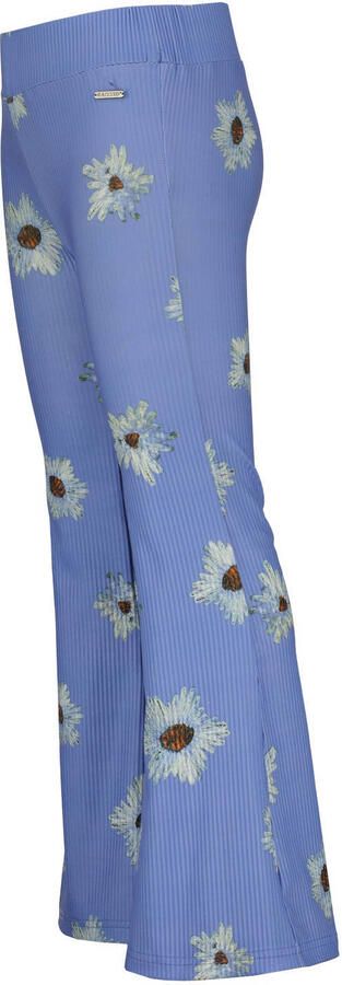 Raizzed gebloemde flared broek lila - Foto 5
