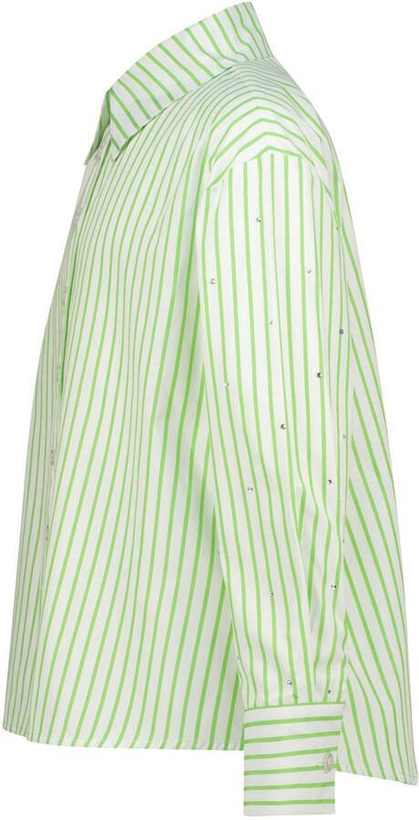 Raizzed gestreepte blouse groen - Foto 3