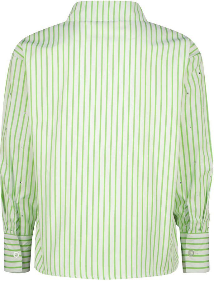 Raizzed gestreepte blouse groen - Foto 2
