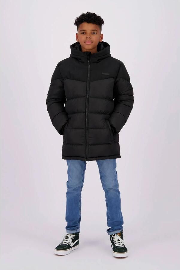 Raizzed gewatteerde winterjas Tulun zwart Jongens Polyester Capuchon Effen 104