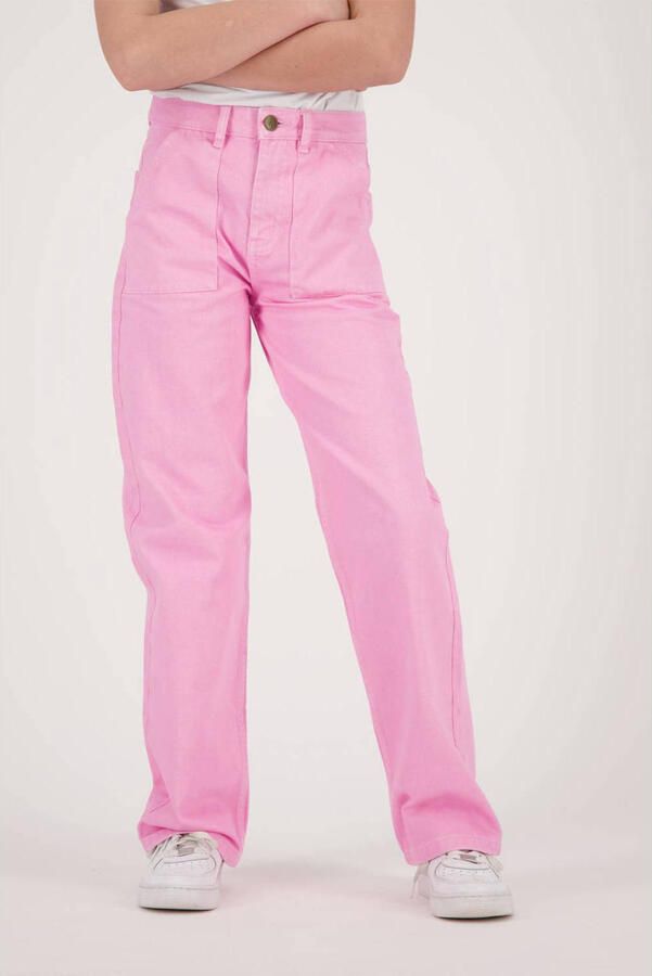 Raizzed high waist loose fit jeans Mississippi worker candy rose Roze Meisjes Denim 116