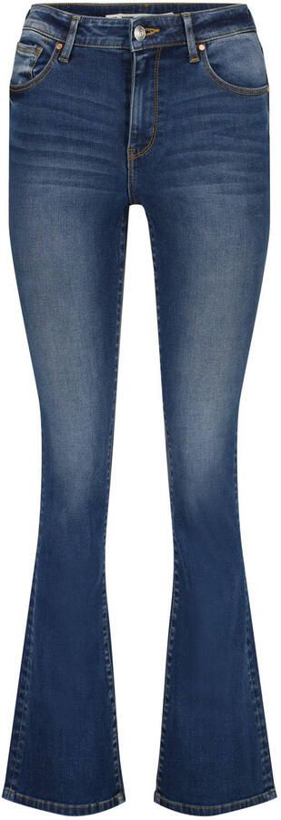 Raizzed Donkerblauwe High Waist Bootcut Jeans Blue Dames
