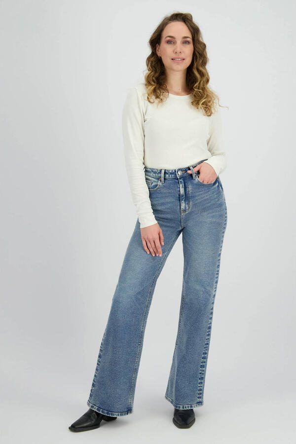 Raizzed high waist flared jeans medium blue denim