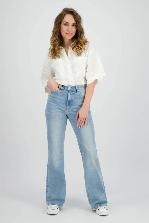 Raizzed high waist flared jeans medium blue denim