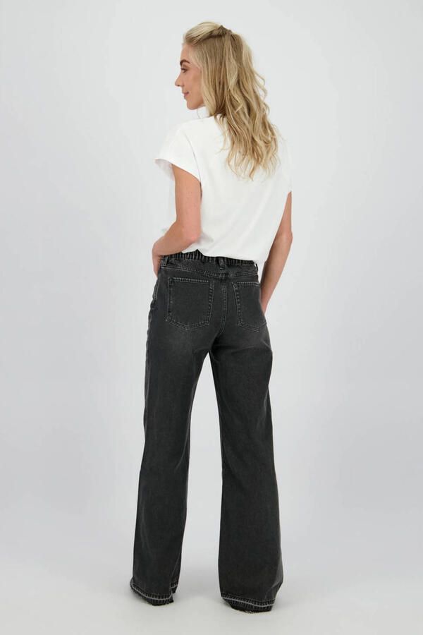 Raizzed high waist wide leg jeans black denim - Foto 2