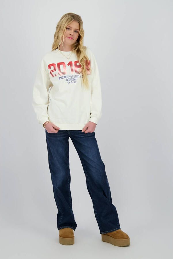 Raizzed high waist wide leg jeans dark blue denim