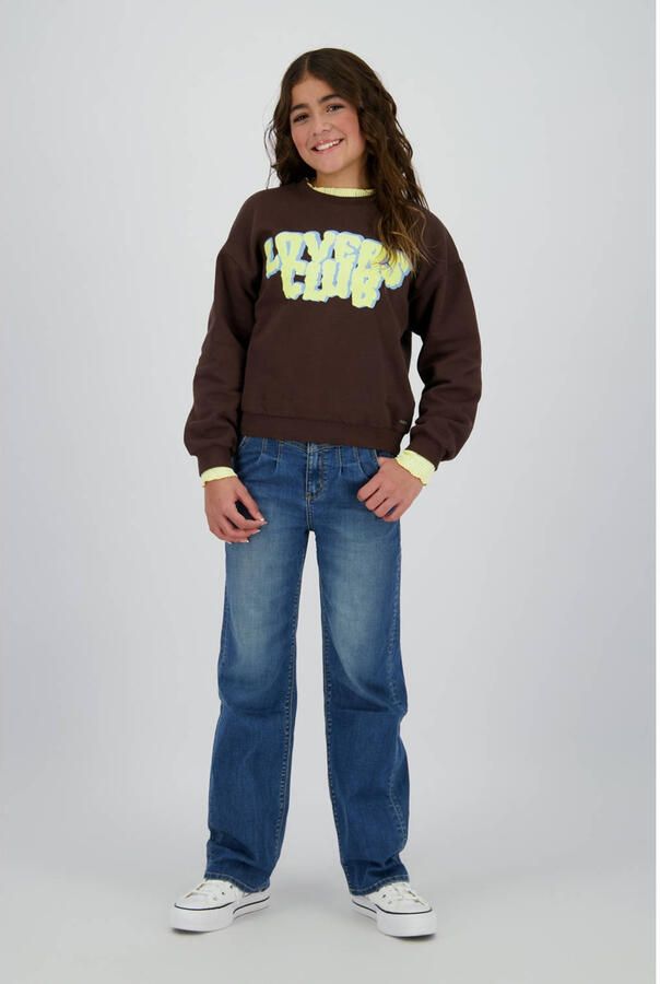 Raizzed high waist wide leg jeans dark blue denim