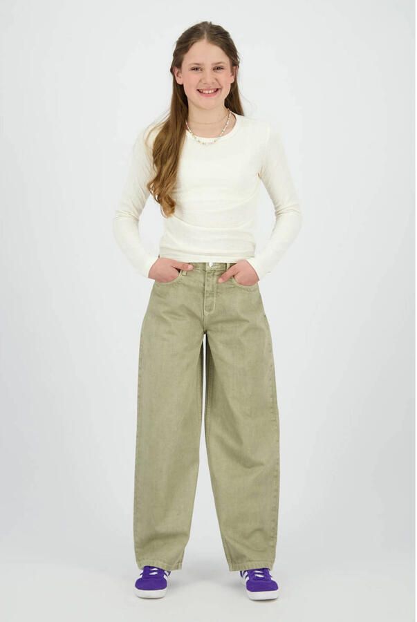 Raizzed high waist wide leg jeans wide leg jeans groen - Foto 5