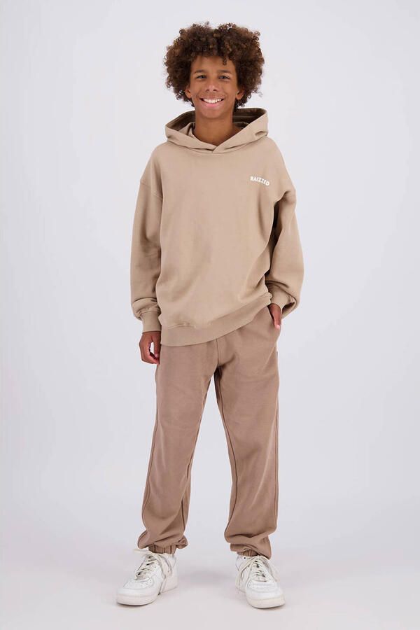 Raizzed hoodie met backprint bruin