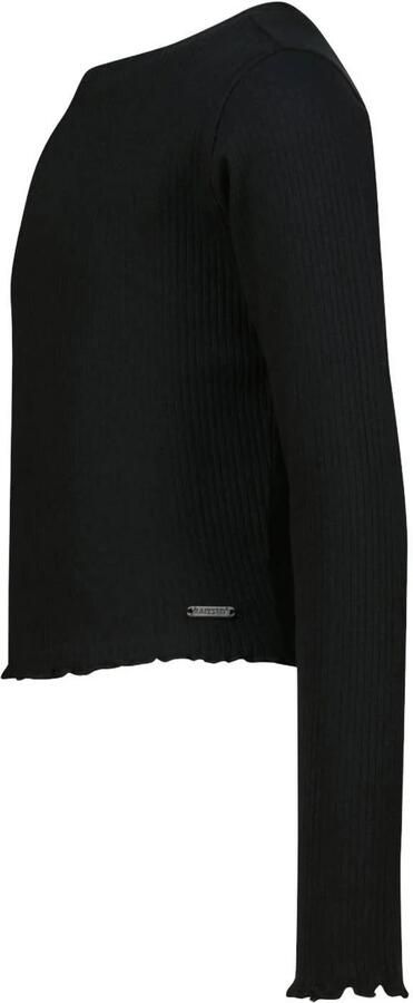 Raizzed aansluitende longsleeve zwart Meisjes Stretchkatoen Ronde hals - Foto 2