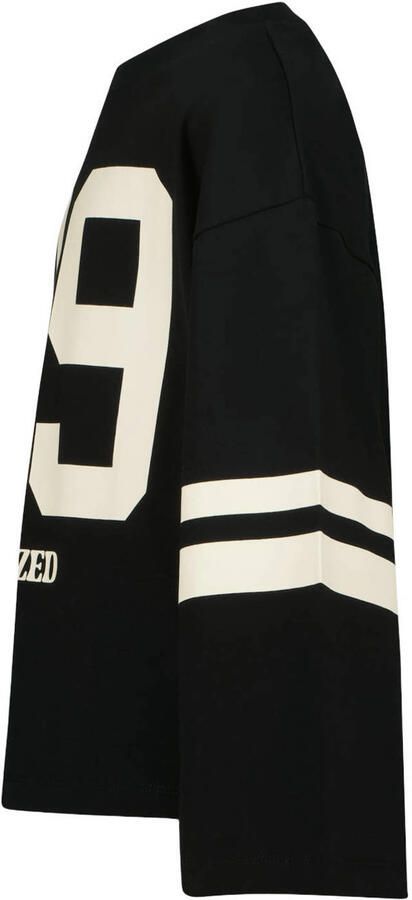Raizzed rechtvallende longsleeve met print zwart - Foto 2