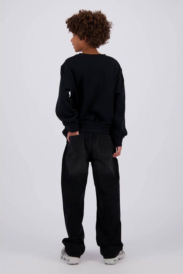 Raizzed rechtvallende sweater met logo zwart Jongens Katoen Ronde hals - Foto 3
