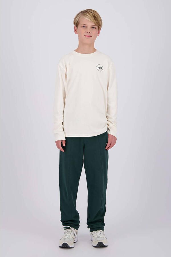 Raizzed boxy longsleeve met backprint ivoor