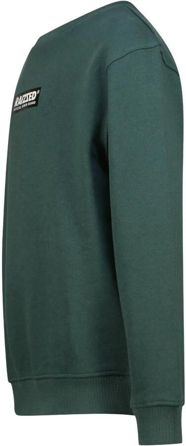 Raizzed rechtvallende sweater met logo donkergroen