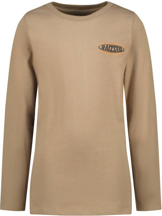 Raizzed longsleeve Join met backprint lichtbruin