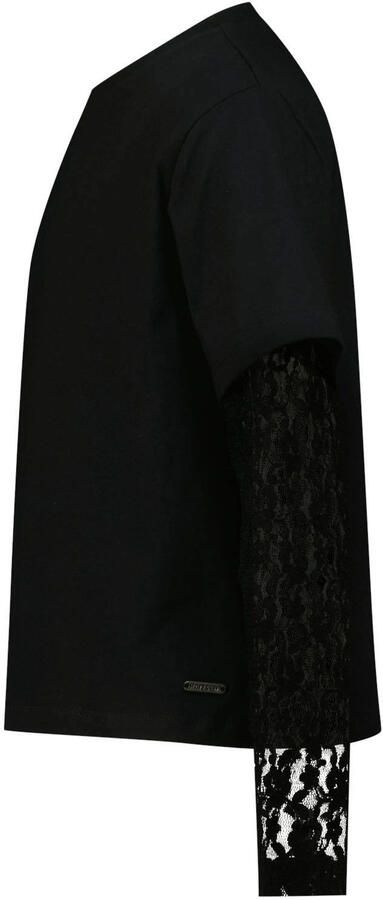 Raizzed longsleeve met kanten mouwen zwart - Foto 3