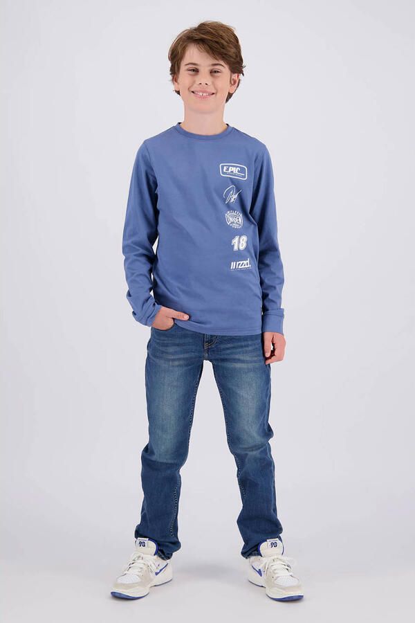 Raizzed longsleeve met tekst blauw