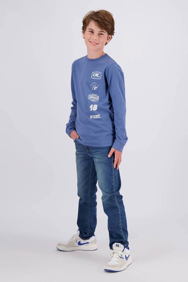 Raizzed longsleeve met tekst blauw - Foto 2