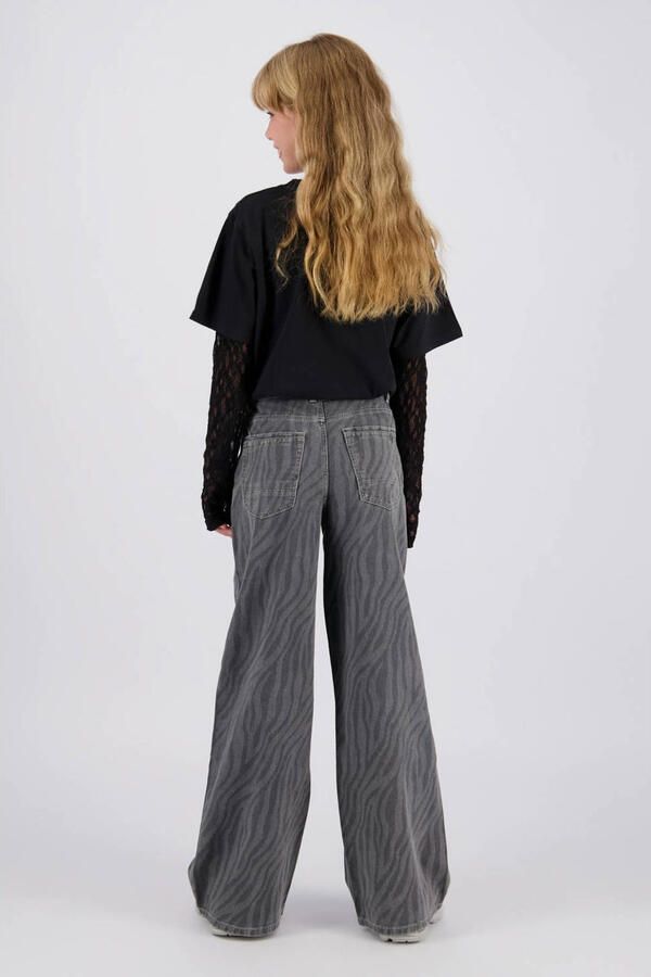 Raizzed Monaco Zebra high waist wide leg jeans grijs - Foto 4