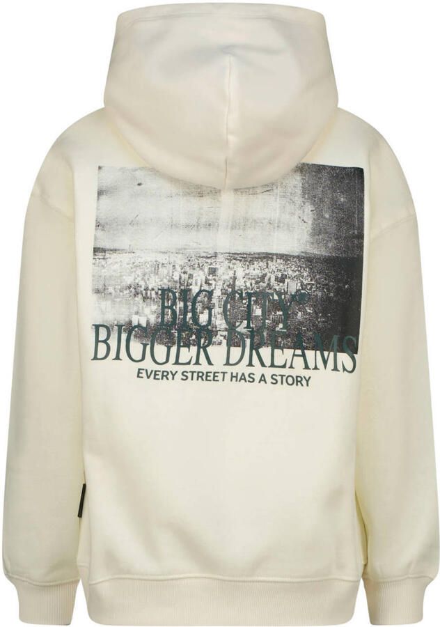 Raizzed oversized hoodie met backprint ivoor - Foto 4