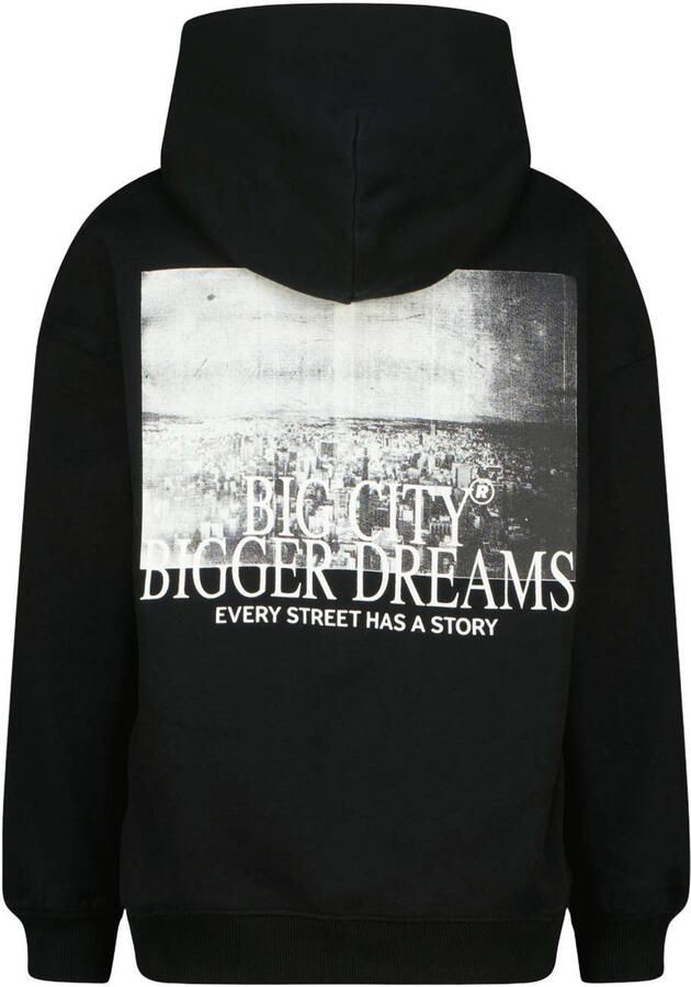 Raizzed oversized hoodie met backprint zwart Sweater Backprint - Foto 2