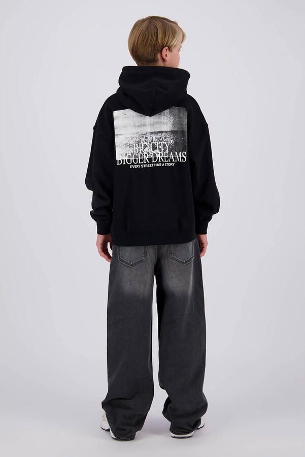 Raizzed oversized hoodie met backprint zwart Sweater Backprint - Foto 3