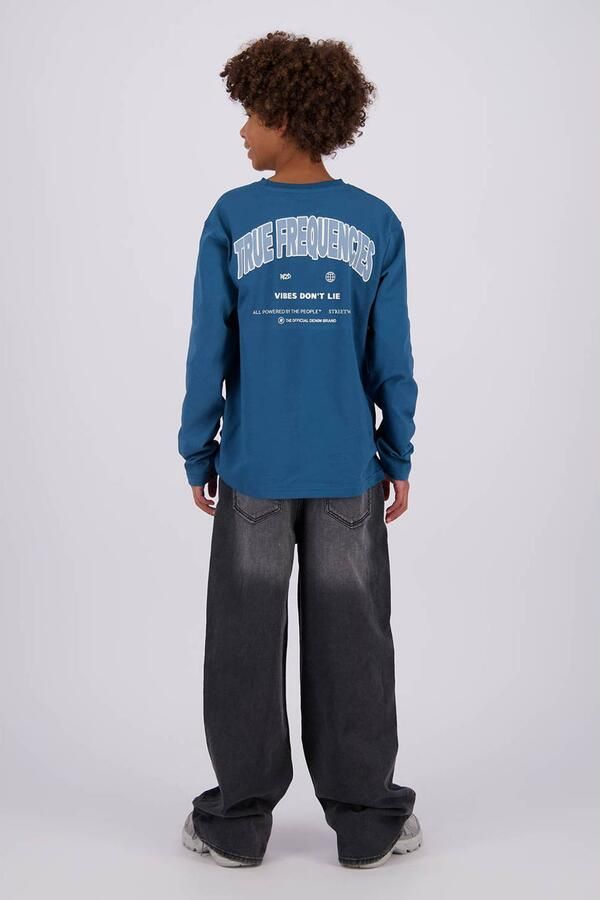Raizzed oversized longsleeve met backprint blauw Jongens Katoen Ronde hals - Foto 2