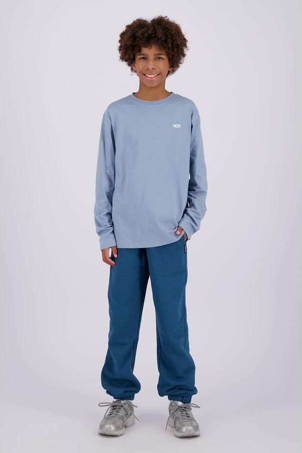 Raizzed oversized longsleeve met backprint lichtblauw Jongens Katoen Ronde hals