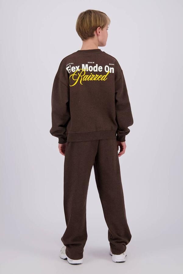 Raizzed oversized sweater met backprint bruin Backprint - Foto 4