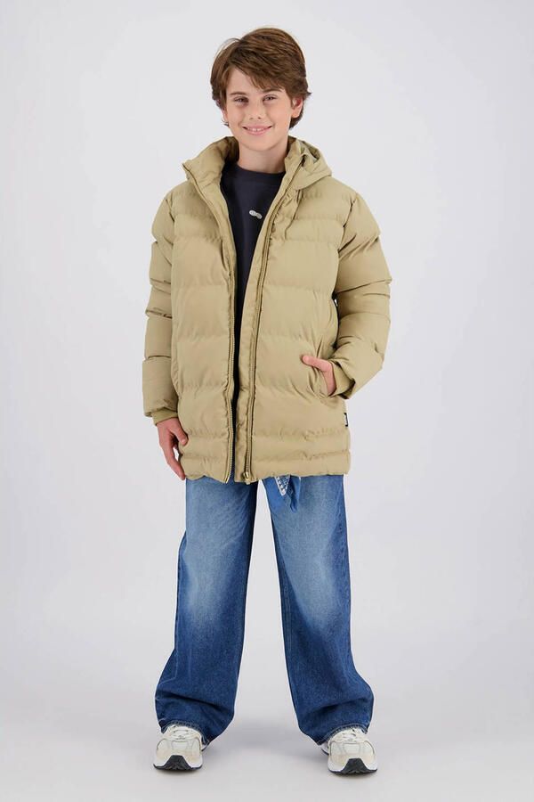 Raizzed pufferjas beige Jongens Polyester Capuchon Effen