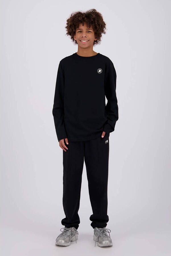 Raizzed rechtvallende longsleeve met backprint zwart