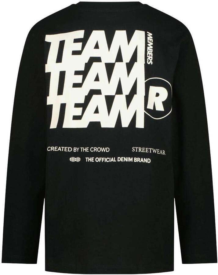Raizzed rechtvallende longsleeve met backprint zwart - Foto 2